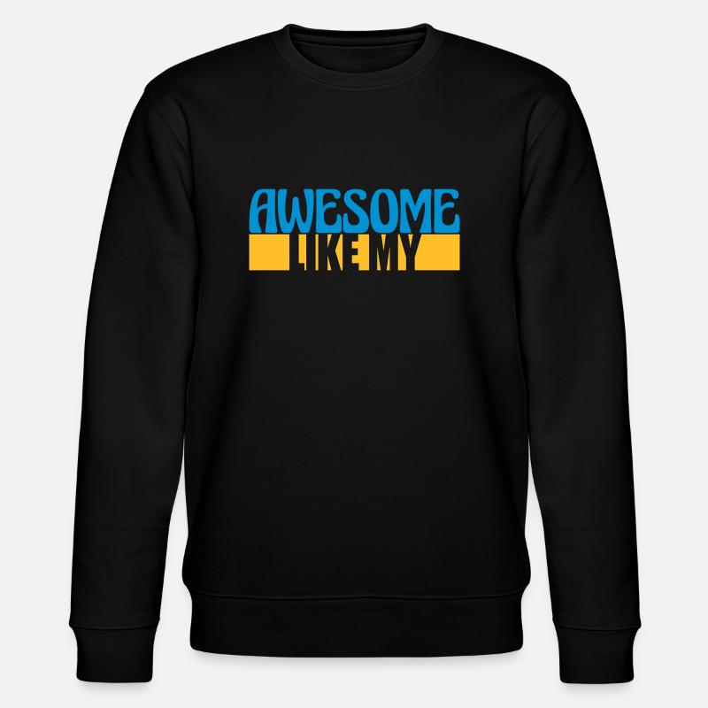 Template Vorlage Awesome Like - Stanley/Stella Unisex Bio-Sweatshirt CHANGER  - Schwarz