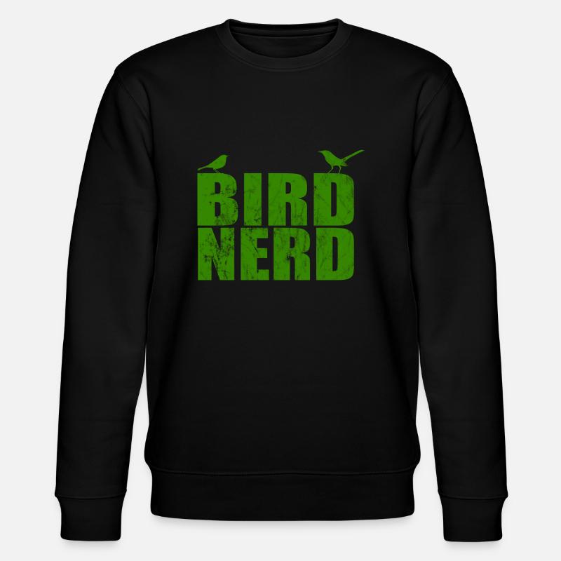 Vogel Bird Nerd lustiger Spruch - Stanley/Stella Unisex Bio-Sweatshirt CHANGER  - Schwarz