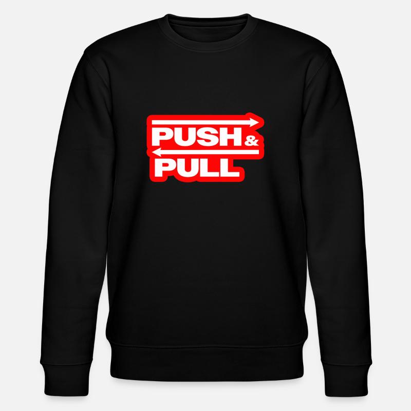 Push and Pull Red - Stanley/Stella Unisex Bio-Sweatshirt CHANGER  - Schwarz