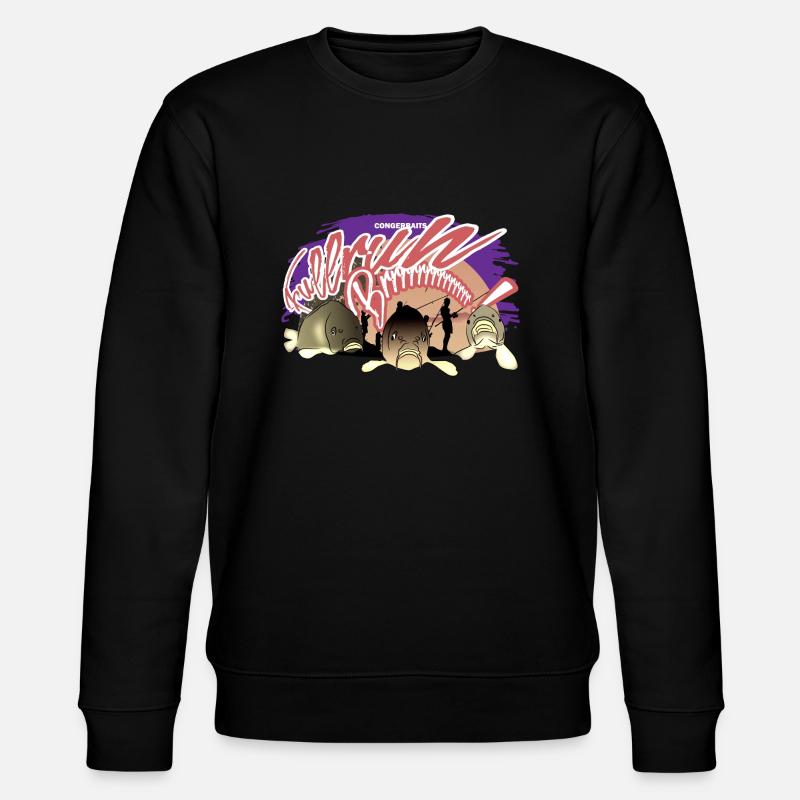 Angler Gift Idea Cool Carp - Stanley/Stella CHANGER Unisex Organic Sweatshirt - black