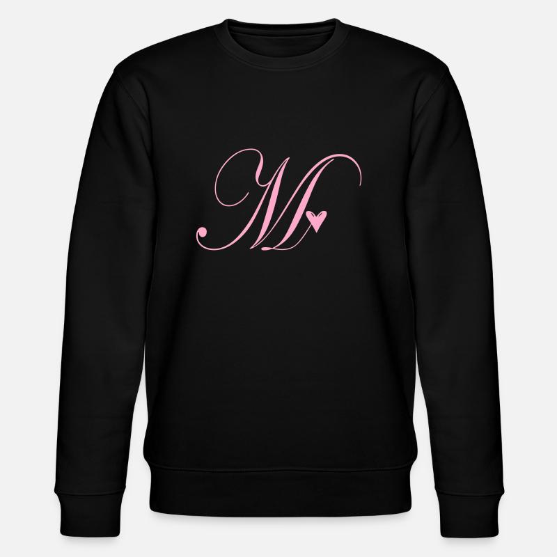 Monogramm M Herz Ranke - Stanley/Stella Unisex Bio-Sweatshirt CHANGER  - Schwarz