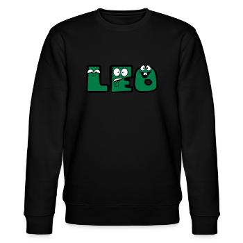 leo first name males child baby offspring pregnant - Stanley/Stella CHANGER Unisex Organic Sweatshirt - black - Front - Nik (191cm) & Marisol (170cm)