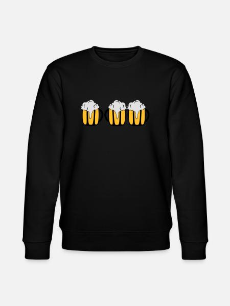 3 Biergläser - Stanley/Stella Unisex Bio-Sweatshirt CHANGER  - Schwarz