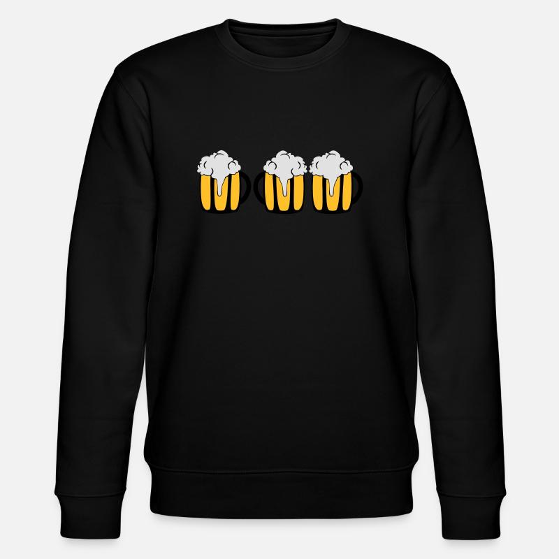 3 Biergläser - Stanley/Stella Unisex Bio-Sweatshirt CHANGER  - Schwarz