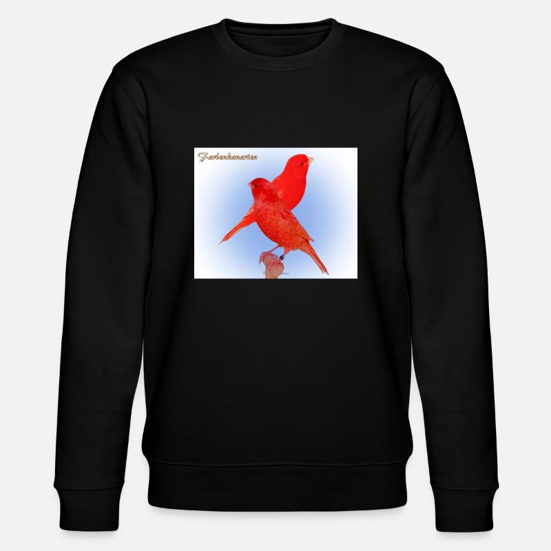 Rote Kanarienvögel - Stanley/Stella Unisex Bio-Sweatshirt CHANGER  - Schwarz