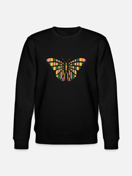 Schmetterlingsfarbblöcke - Stanley/Stella Unisex Bio-Sweatshirt CHANGER  - Schwarz