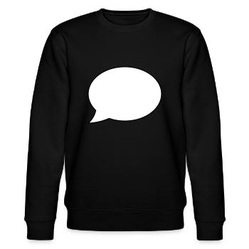 Sprechblase leer - Stanley/Stella Unisex Bio-Sweatshirt CHANGER  - Schwarz - Vorne - Nik (191cm) & Marisol (170cm)