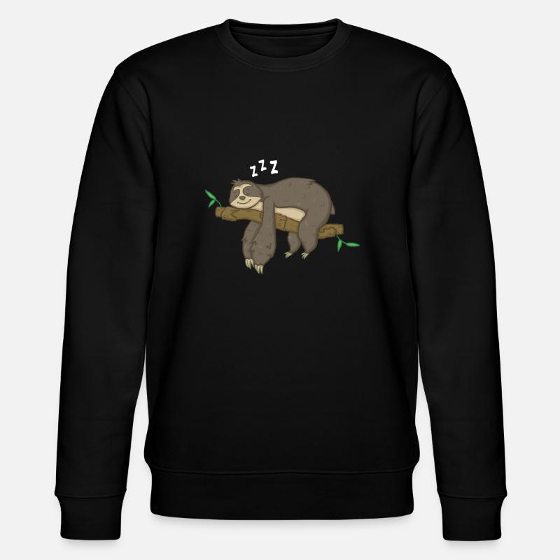 Faultier Schlafen Relax - Stanley/Stella Unisex Bio-Sweatshirt CHANGER  - Schwarz