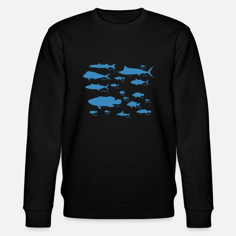 Poisson marin 01 - Sweat bio CHANGER Stanley/Stella Unisexe - noir
