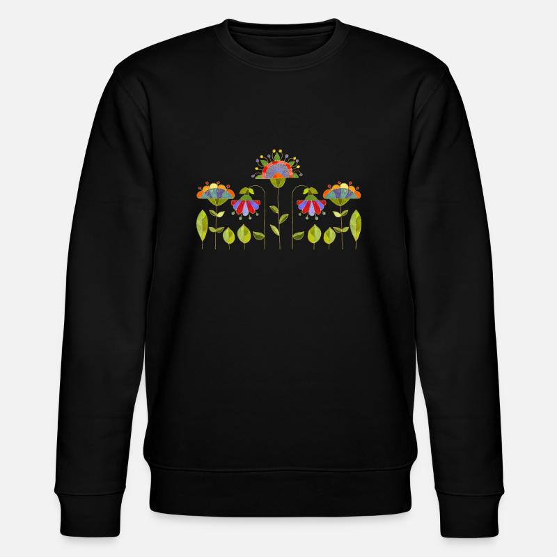 Blumen - Stanley/Stella Unisex Bio-Sweatshirt CHANGER  - Schwarz