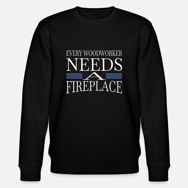 cabinetmaker present chainsaw blogger - Stanley/Stella CHANGER Unisex Organic Sweatshirt - black