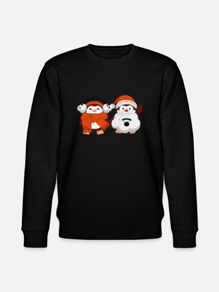 Christmas Penguin - Penguin Fan - Stanley/Stella CHANGER Unisex Organic Sweatshirt - black