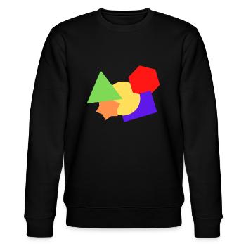 Formen bunt - Stanley/Stella Unisex Bio-Sweatshirt CHANGER  - Schwarz - Vorne - Nik (191cm) & Marisol (170cm)
