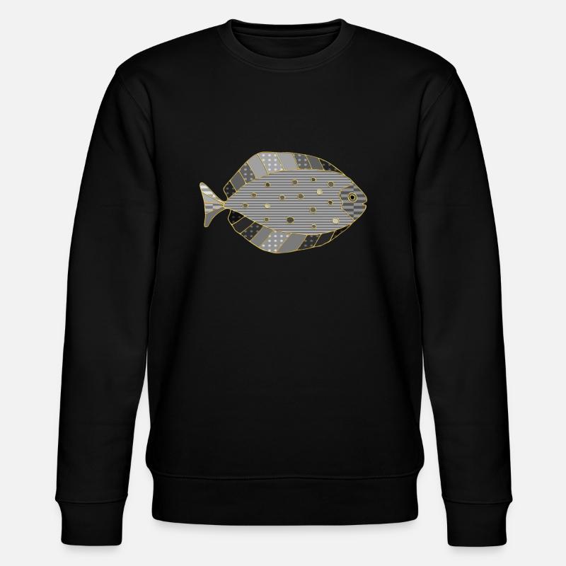 Fisch - Stanley/Stella Unisex Bio-Sweatshirt CHANGER  - Schwarz