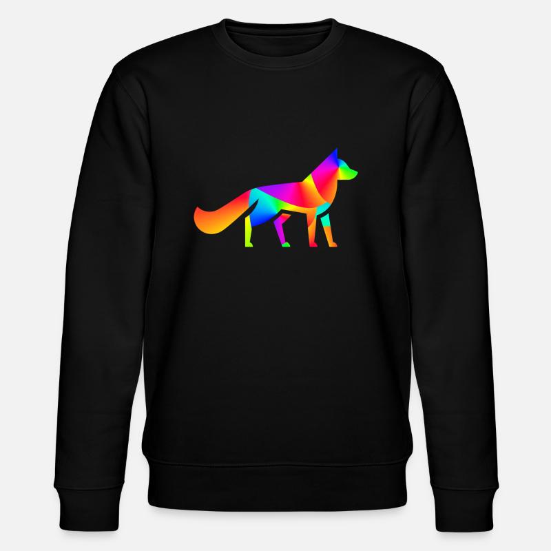 Gradient Fox - Stanley/Stella Unisex Bio-Sweatshirt CHANGER  - Schwarz