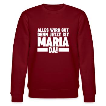 Maria - Stanley/Stella Unisex Bio-Sweatshirt CHANGER  - Burgunderrot - Vorne - Nik (191cm) & Marisol (170cm)