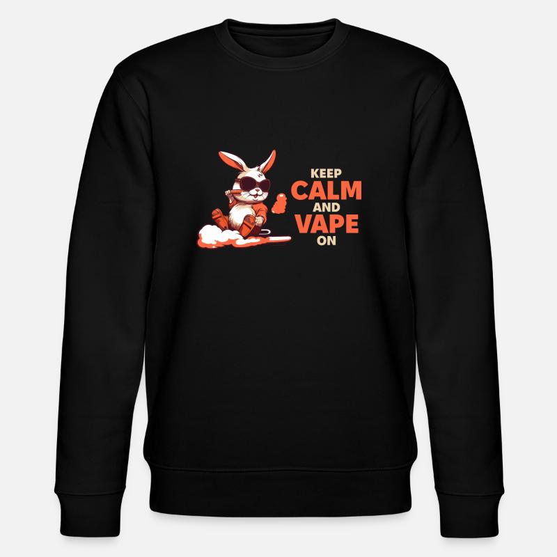 Restez calme et vapotez - Sweat bio CHANGER Stanley/Stella Unisexe - noir