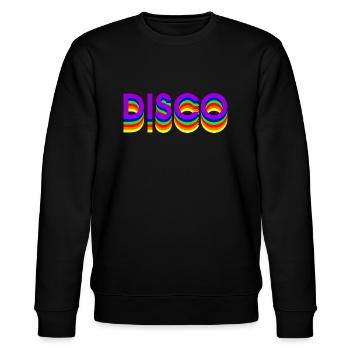 80s DISCO DANCE - Stanley/Stella CHANGER Unisex Organic Sweatshirt - black - Front - Nik (191cm) & Marisol (170cm)