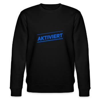 ich wurde aktiviert - Stanley/Stella Unisex Bio-Sweatshirt CHANGER  - Schwarz - Vorne - Nik (191cm) & Marisol (170cm)