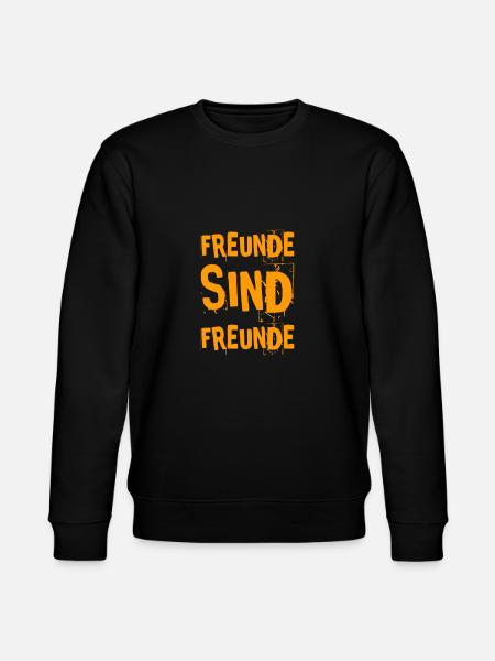 Freunde sind wunderbar - Stanley/Stella Unisex Bio-Sweatshirt CHANGER - Schwarz