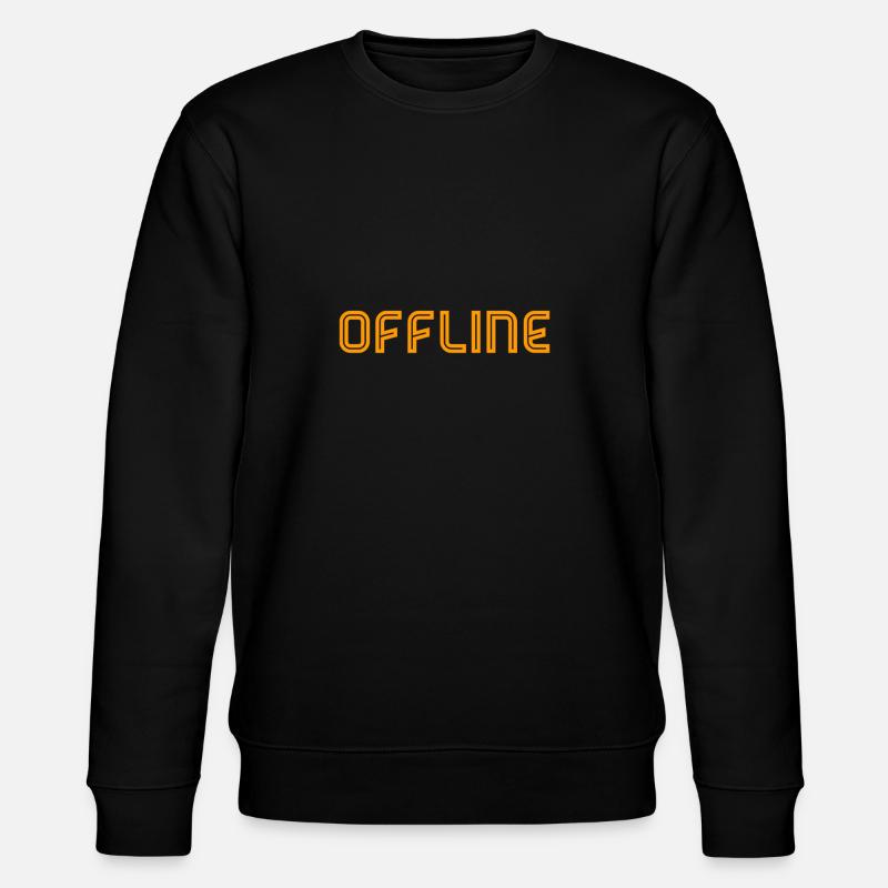 offline ist wundervoll - Stanley/Stella Unisex Bio-Sweatshirt CHANGER  - Schwarz