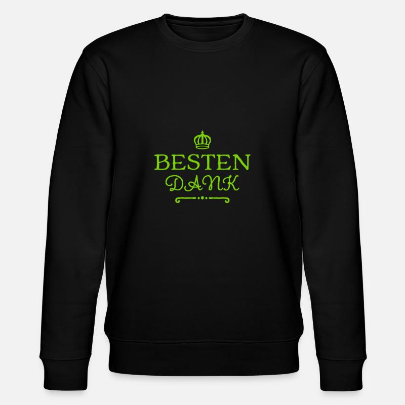 ich danke dir - Stanley/Stella Unisex Bio-Sweatshirt CHANGER  - Schwarz