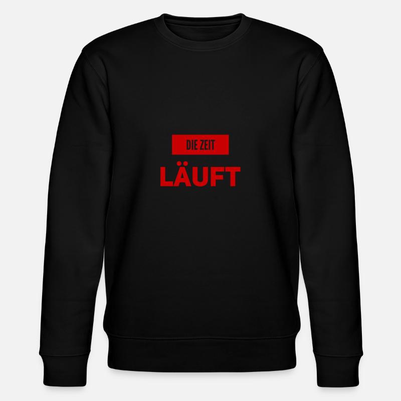 die Zeit läuft - Stanley/Stella Unisex Bio-Sweatshirt CHANGER  - Schwarz
