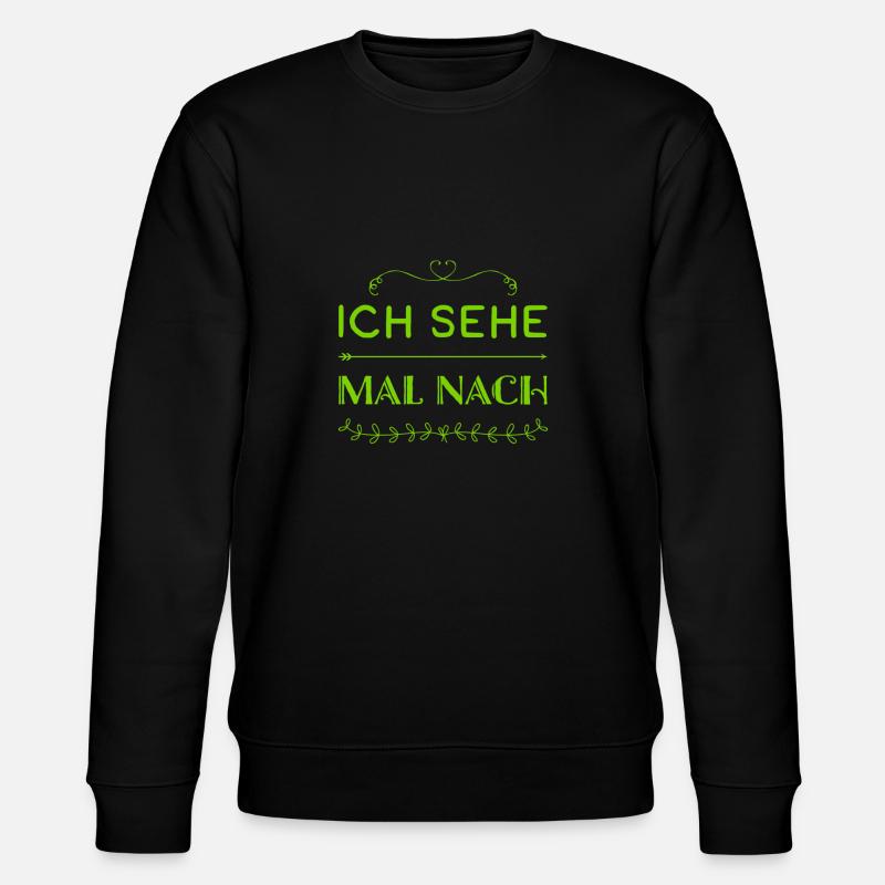 ich werfe einen Blick drauf - Stanley/Stella Unisex Bio-Sweatshirt CHANGER  - Schwarz