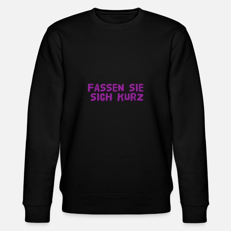 ich mag es kurz - Stanley/Stella Unisex Bio-Sweatshirt CHANGER  - Schwarz