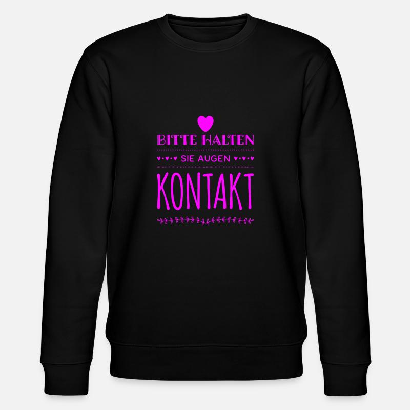 Augenkontakt geht immer - Stanley/Stella Unisex Bio-Sweatshirt CHANGER  - Schwarz