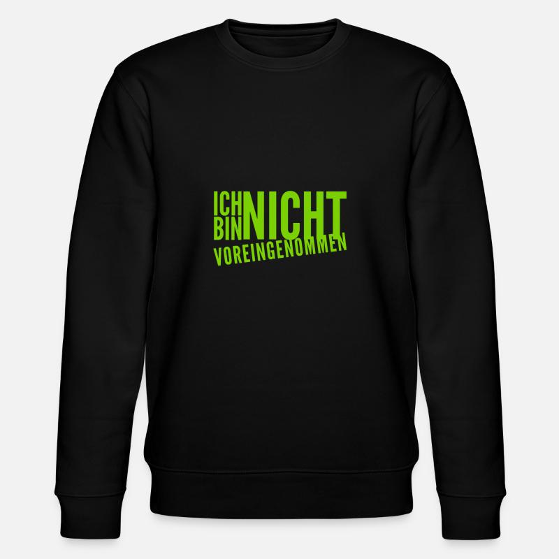 nicht voreingenommen - Stanley/Stella Unisex Bio-Sweatshirt CHANGER  - Schwarz