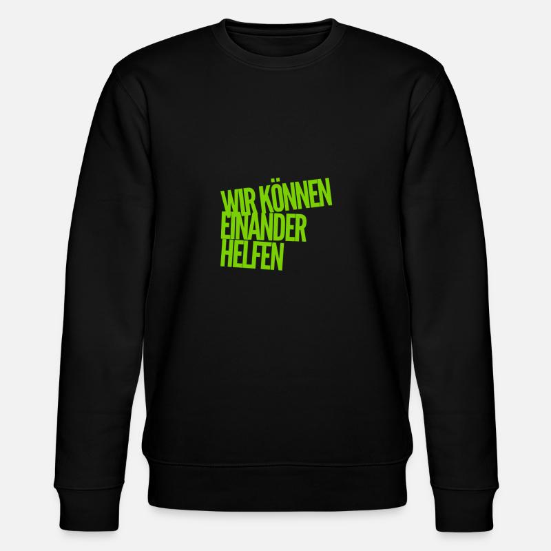unterstützen wir uns - Stanley/Stella Unisex Bio-Sweatshirt CHANGER  - Schwarz