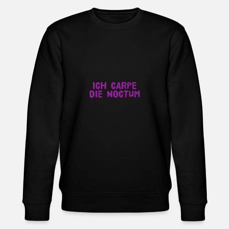 ich bin eine Nachteule - Stanley/Stella Unisex Bio-Sweatshirt CHANGER  - Schwarz