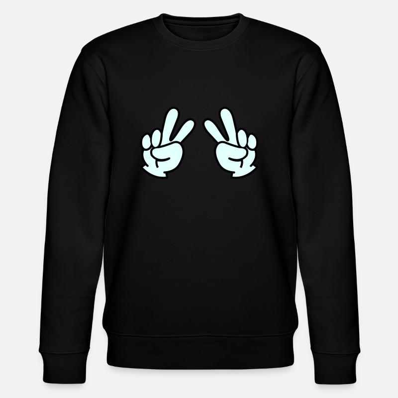 Main de la Paix 2 - Sweat bio CHANGER Stanley/Stella Unisexe - noir