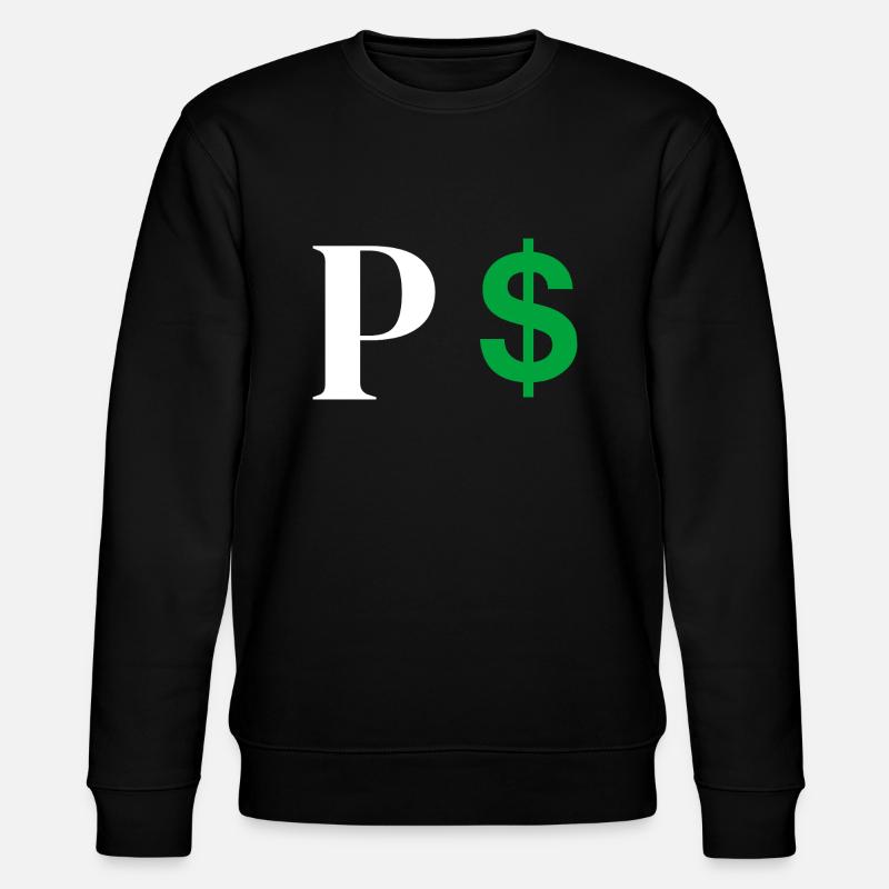 Lettre p dollar - Sweat bio CHANGER Stanley/Stella Unisexe - noir