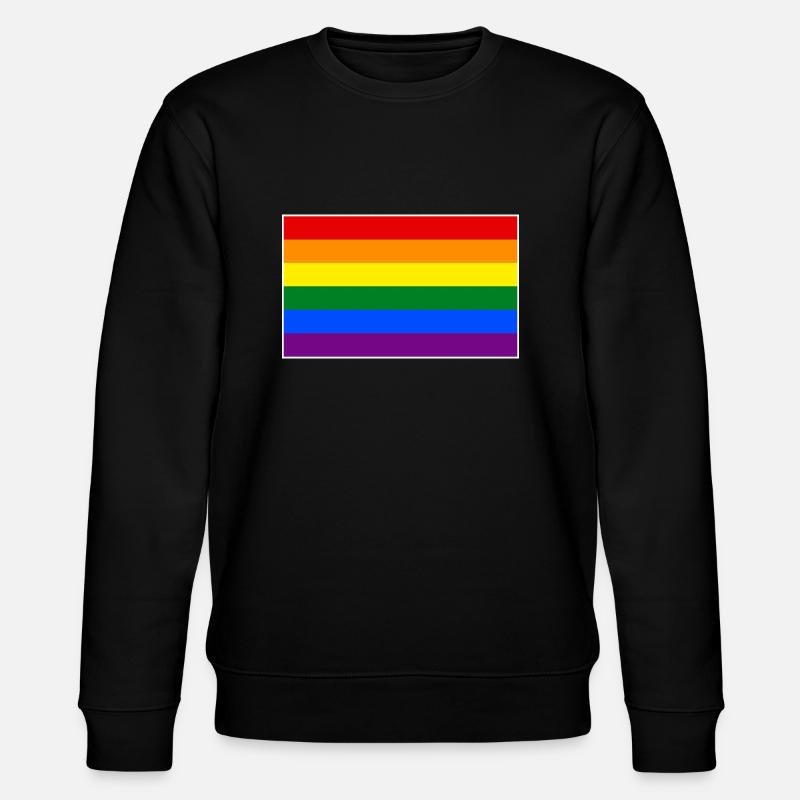 Regenbogenflagge - Stanley/Stella Unisex Bio-Sweatshirt CHANGER  - Schwarz
