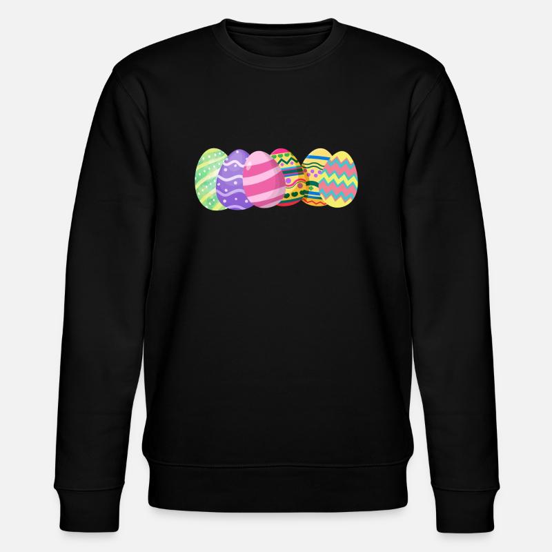 Easter Eggs - Stanley/Stella CHANGER Unisex Organic Sweatshirt - black