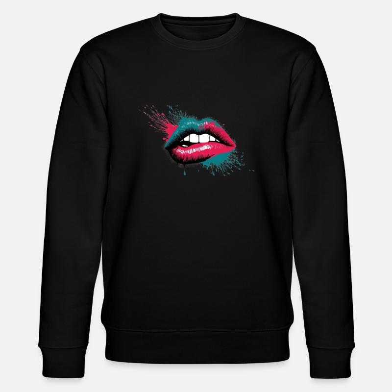 Hot Lips - Stanley/Stella Unisex Bio-Sweatshirt CHANGER  - Schwarz