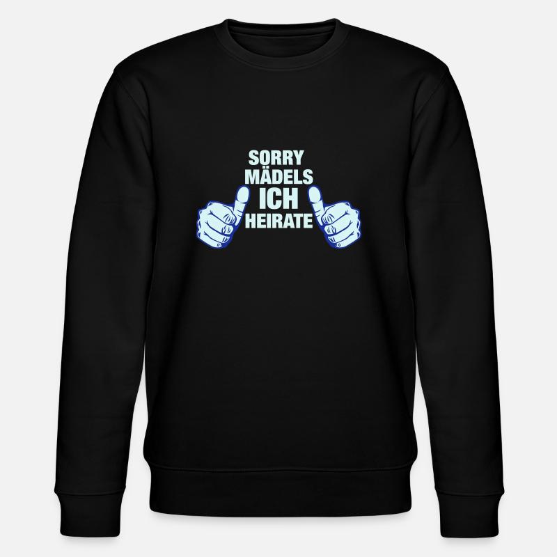 JGA_thumbs_ich heirate - Stanley/Stella Unisex Bio-Sweatshirt CHANGER  - Schwarz