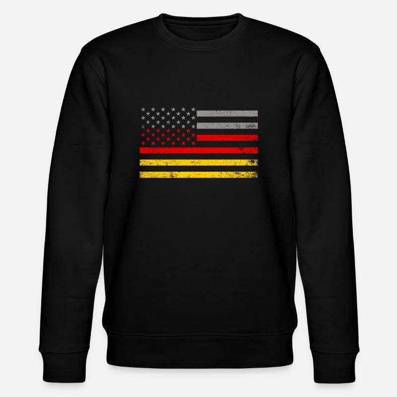 American German - Stanley/Stella Unisex Bio-Sweatshirt CHANGER  - Schwarz
