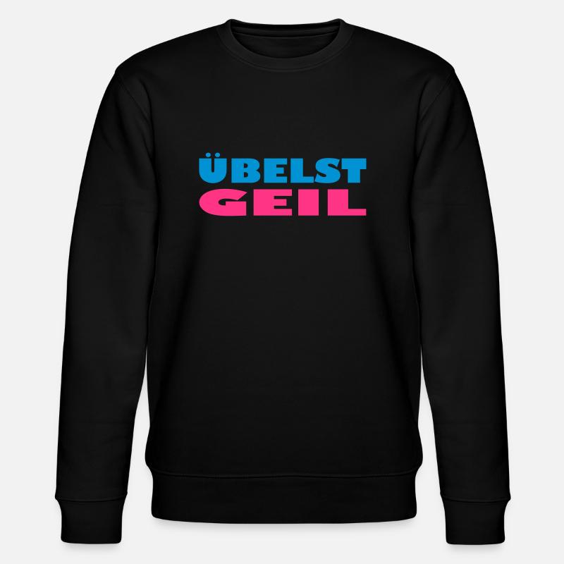 übelst geil leider exit-shirt - Stanley/Stella Unisex Bio-Sweatshirt CHANGER  - Schwarz