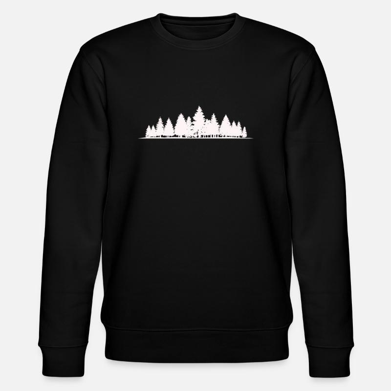 Forest Silhouette Trees - Stanley/Stella CHANGER Unisex Organic Sweatshirt - black