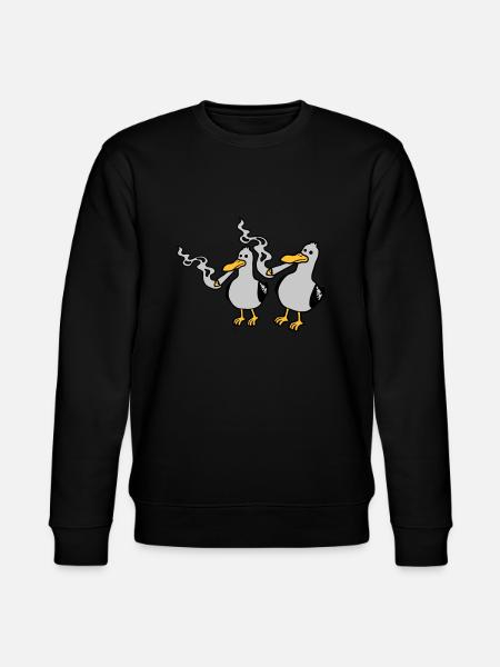 2 Stoner Seagull Friends - Stanley/Stella CHANGER Unisex Organic Sweatshirt - black