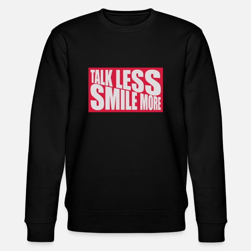 talk less smile more - Stanley/Stella Unisex Bio-Sweatshirt CHANGER - Schwarz