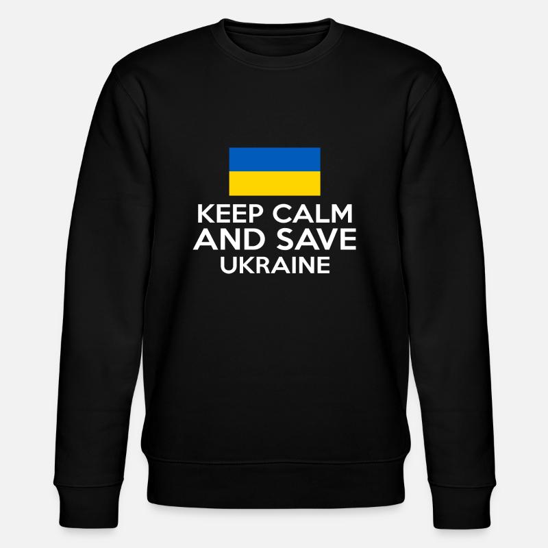 KEEP CALM AND SAVE UKRAINE - Stanley/Stella CHANGER Unisex Organic Sweatshirt - black