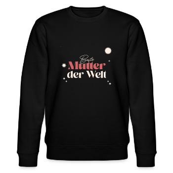 Beste Mutter der Welt-Muttertag - Stanley/Stella Unisex Bio-Sweatshirt CHANGER  - Schwarz - Vorne - Nik (191cm) & Marisol (170cm)
