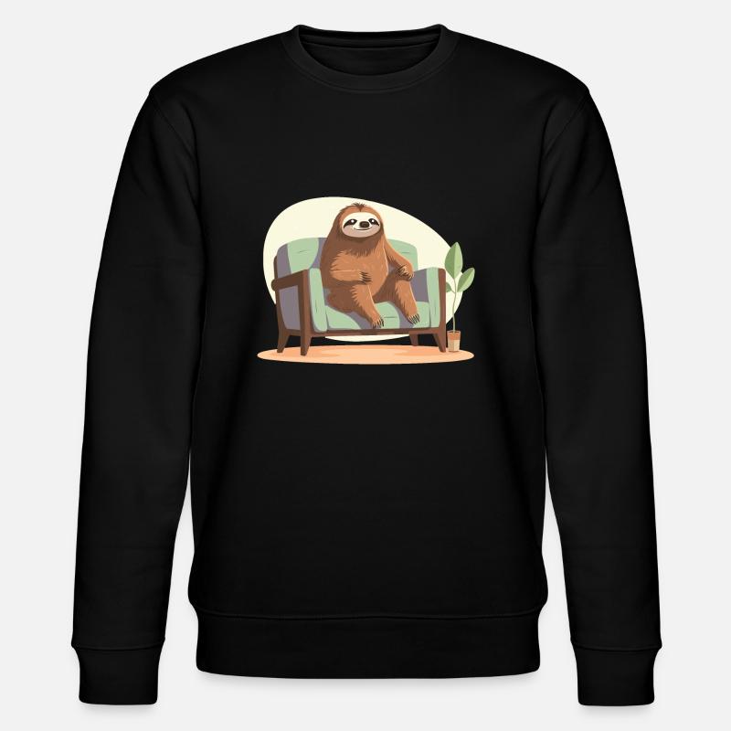 Faultier - Stanley/Stella Unisex Bio-Sweatshirt CHANGER  - Schwarz