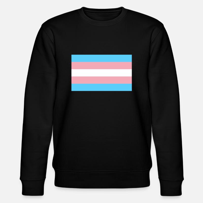 Trans-Flagge - Stanley/Stella Unisex Bio-Sweatshirt CHANGER  - Schwarz