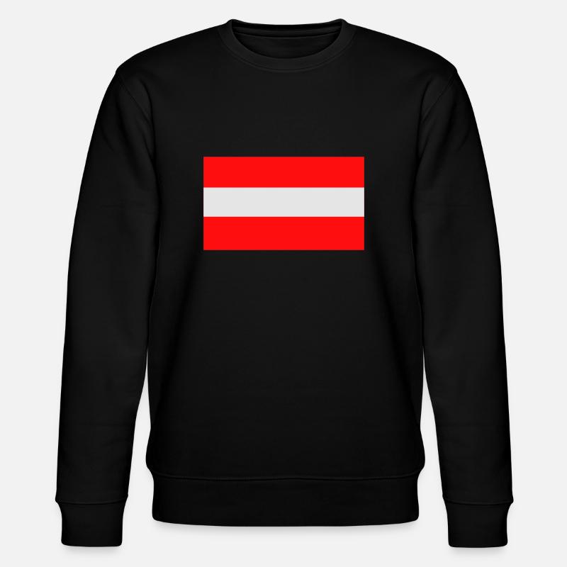 Autriche, Autriche, drapeau, drapeau - Sweat bio CHANGER Stanley/Stella Unisexe - noir