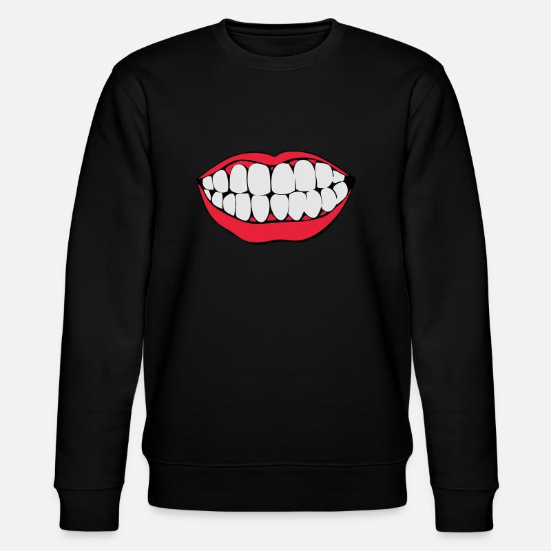 Zähne - Stanley/Stella Unisex Bio-Sweatshirt CHANGER  - Schwarz